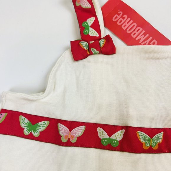 NWT Gymboree Girl Red Bike Short & Butterfly Ribbon A-Line Top Size 3 - Picture 4 of 5